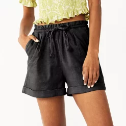 Juniors' SO® Tie Waist Utility Shorts