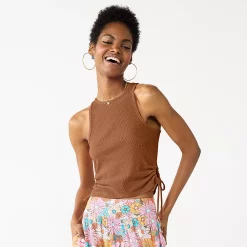 Juniors' SO® Side Keyhole Racerback Tank Top