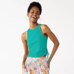 Juniors' SO® Side Keyhole Racerback Tank Top -Teens shop 5513613 Dynasty Turq