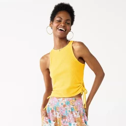 Juniors' SO® Side Keyhole Racerback Tank Top -Teens shop 5513613 Luminous Yellow