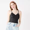 Juniors' SO® Slinky Ruched Cami -Teens shop 5515835 Black