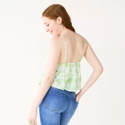 Juniors' SO® Cropped Tiered Cami -Teens shop 5518327 ALT