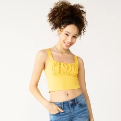 Juniors' SO® Ruched Front Tank Top -Teens shop 5520484 Polished Gold