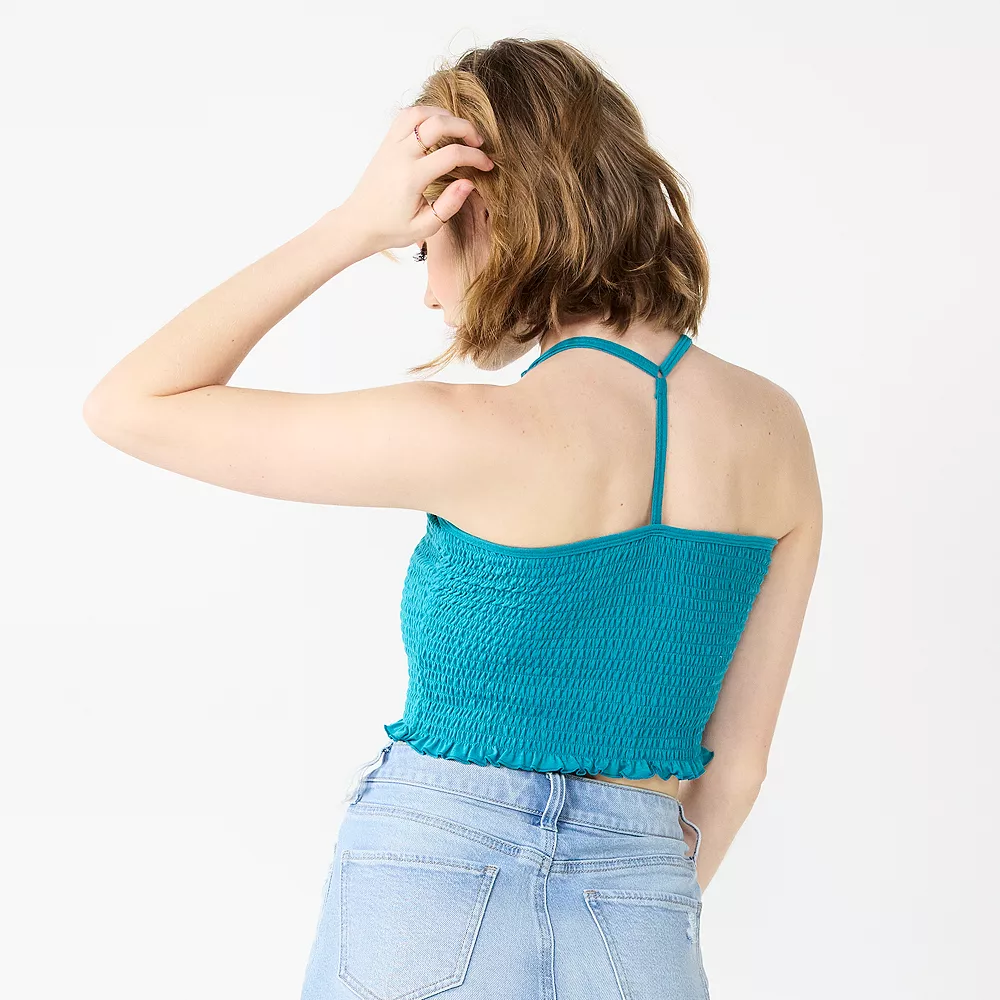 Juniors' SO® Smocked High Neck Tank Top 5 Juniors' SO® Smocked High Neck Tank Top - Image 3