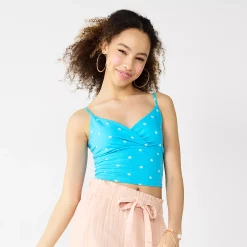Juniors' SO® Wrap Front Cami