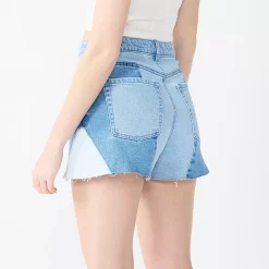 Juniors' SO® High-Rise Three-Tone Shorts -Teens shop 5521558 ALT