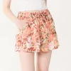 Juniors' SO® Tie-Front Ruffled Tiered Short
