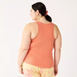 Juniors' Plus Size SO® High Neck Ribbed Tank Top -Teens shop 5524345 ALT
