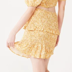 Juniors' Live To Be Spoiled Short Sleeve Keyhole Cutout Top -Teens shop 5525656 ALT