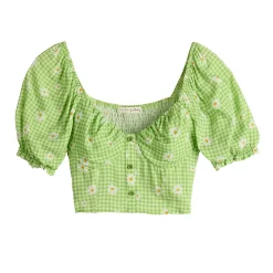 Juniors' Live To Be Spoiled Short Sleeve Bra Cup Top -Teens shop 5525661 ALT5