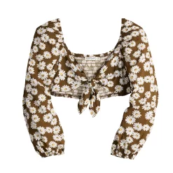 Juniors' Live To Be Spoiled Long Sleeve Crop Top -Teens shop 5525671 ALT