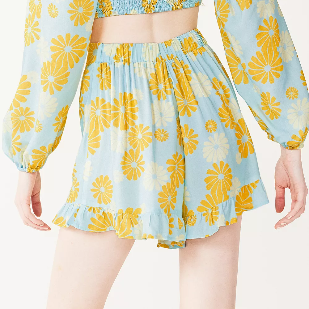 Juniors' Live To Be Spoiled Yoke Front Shorts 5 Juniors' Live To Be Spoiled Yoke Front Shorts - Image 3