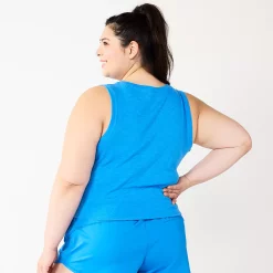 Juniors' Plus Size SO® Solid Cropped Twist-Front Tank -Teens shop 5526785 ALT