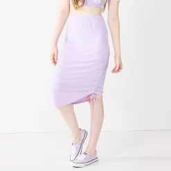 Juniors' SO® Cinched Midi Skirt 13 Juniors' SO® Cinched Midi Skirt -Teens shop 5535368 Monica Purple
