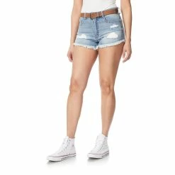 Juniors' WallFlower Fearless Curvy Insta Vintage High-Rise Belted Shorts 9 Juniors' WallFlower Fearless Curvy Insta Vintage High-Rise Belted Shorts -Teens shop 5539209 Alpine