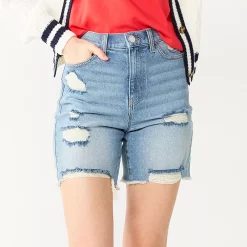 Juniors' SO® High Waisted Dad Shorts -Teens shop 5542169 Light Destructed