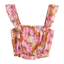 Juniors' Lily Rose Flutter Shoulder Smocked Bottom Tank Top 9 Juniors' Lily Rose Flutter Shoulder Smocked Bottom Tank Top -Teens shop 5542640 ALT5