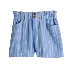Juniors' SO® Striped Button-Front Paperbag Shorts 9 Juniors' SO® Striped Button-Front Paperbag Shorts -Teens shop 5542957 ALT5