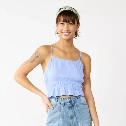 Juniors' SO® Cropped Cinch Waist Tank Top -Teens shop 5548331 Palmer Peri