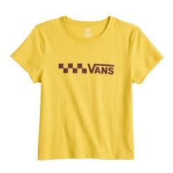 Juniors' Vans Yellow "Vans" Logo Graphic Tee -Teens shop 5549305 ALT5