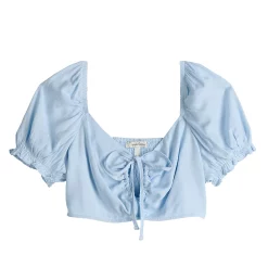 Juniors' Speechless Tied Front Crop Top -Teens shop 5553973 ALT5