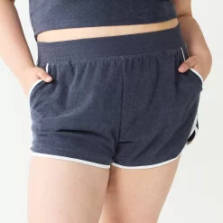Juniors' Plus Size SO® Towel Terry Dolphin Shorts -Teens shop 5554061 Blueberry Skin