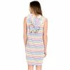 Juniors' IVORY ELLA Rainbow Stripe Hooded Dress -Teens shop 5554321