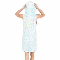 Juniors' IVORY ELLA Tropical Breeze Swirl Hooded Dress