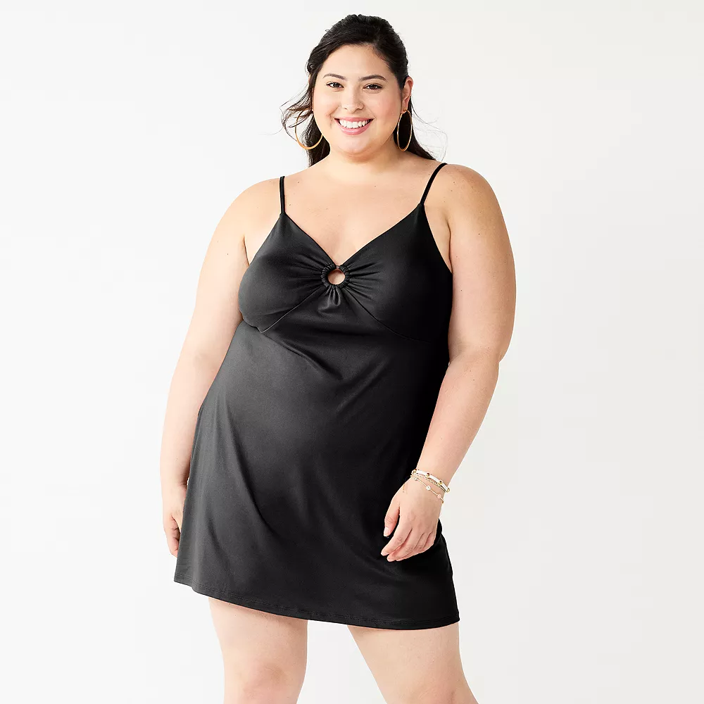 Juniors' Plus Size SO® O-Ring Fit & Flare Mini Dress 4 Juniors' Plus Size SO® O-Ring Fit & Flare Mini Dress - Image 2