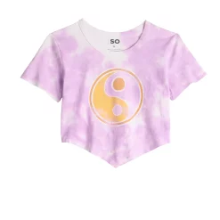 Juniors' SO® Cropped Yin-Yang Back Cut-Out Tee -Teens shop 5555589 ALT5