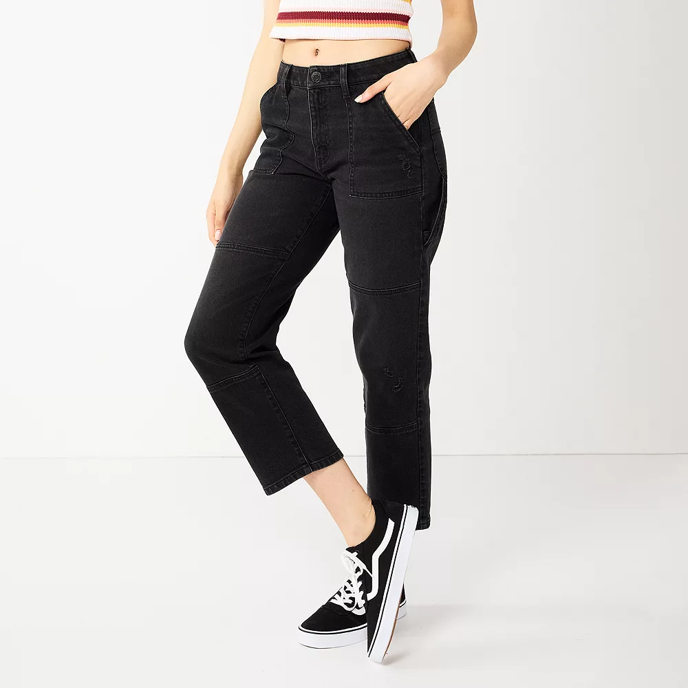 Juniors' SO® High-Rise Ankle Straight Carpenter Jeans 3 Juniors' SO® High-Rise Ankle Straight Carpenter Jeans