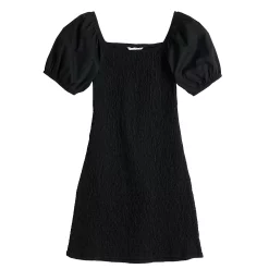 Juniors' Speechless Puff Sleeve Poplin Bodycon Dress -Teens shop 5556532 ALT5