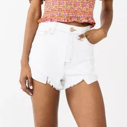 Juniors' SO® Super High-Rise Cutoff Shortie Shorts 13 Juniors' SO® Super High-Rise Cutoff Shortie Shorts -Teens shop 5556980 White