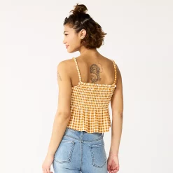 Juniors' SO® Ruffled Smocked Tank -Teens shop 5557460 ALT