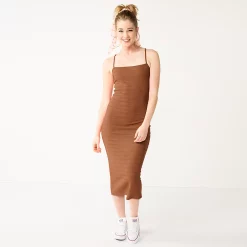 Juniors' SO® Strappy Bodycon Midi Dress -Teens shop 5559449 Puebla Brown