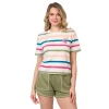 Juniors' Hurley Striped Cropped Cherries Tee