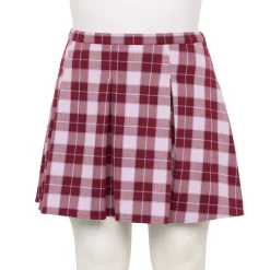 Juniors' Plus Size SO® Pleated Flare Mini Skirt -Teens shop 5559786 Lilac Plaid