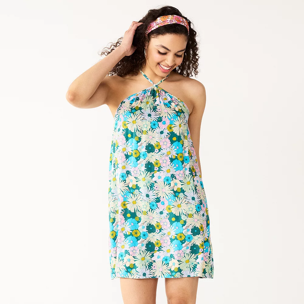 Juniors' SO® Halter Neck Swing Mini Dress 4 Juniors' SO® Halter Neck Swing Mini Dress - Image 2