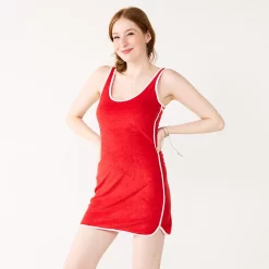 Juniors' SO® Solid Terry Mini Dress 10 Juniors' SO® Solid Terry Mini Dress -Teens shop 5571260 Red Zinnia