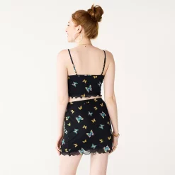 Juniors' SO® Lace Trim Print Mini Skirt -Teens shop 5571676 ALT