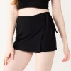 Juniors' SO® High-Rise Mini Wrap Skort -Teens shop 5572660 Black Luxe