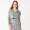 Juniors' SO® Cropped Plaid Button Blazer -Teens shop 5579423