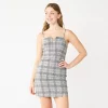 Juniors' SO® Front Notch Plaid Mini Dress -Teens shop 5579425