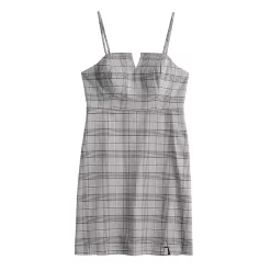 Juniors' SO® Front Notch Plaid Mini Dress -Teens shop 5579425 ALT5
