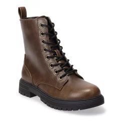 SO® Reindeer Women's Combat Boots -Teens shop 5579850 Brown