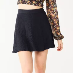 Juniors' SO® Skater Mini Skirt -Teens shop 5582114 Black Luxe