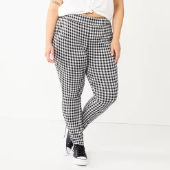 Juniors' Plus Size SO® High-Rise Ponte Leggings -Teens shop 5583886 Gingham