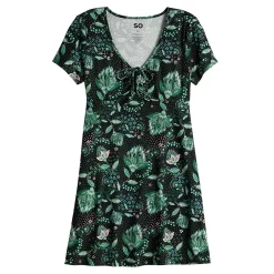 Juniors' SO® Cinched Front Fit & Flare Peasant Dress -Teens shop 5584010 ALT5