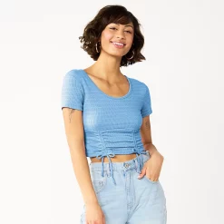 Juniors' SO® Cinch Front Cropped Top 12 Juniors' SO® Cinch Front Cropped Top -Teens shop 5585498 Radley River