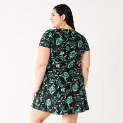 Juniors' Plus Size SO® Cinched Front Fit & Flare Peasant Dress -Teens shop 5586420 ALT